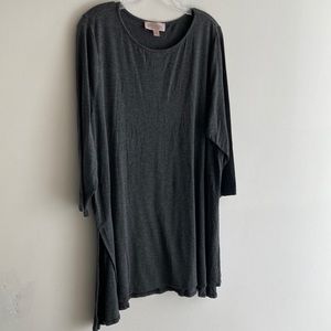 Philosophy Grey Tunic Asymmetrical Hem Long Sleeve